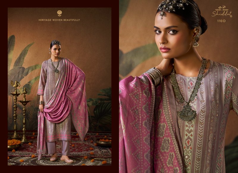 Calista 110 By Shiddat Viscose Pashmina Dress Material 